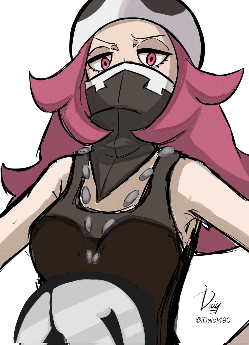 team skull grunt (pokemon and 1 more) drawn by ida_(idalol490)