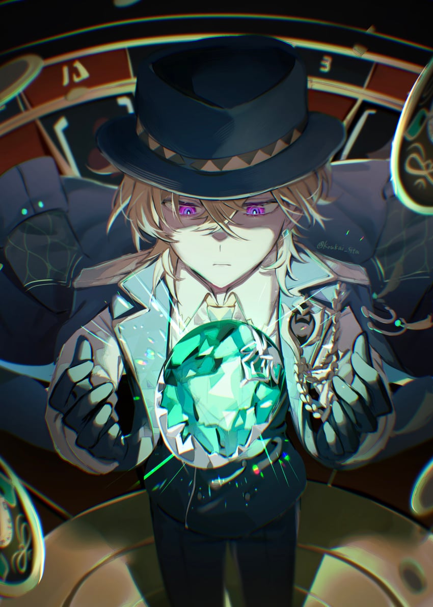 aventurine (honkai and 1 more) drawn by koukai_sita
