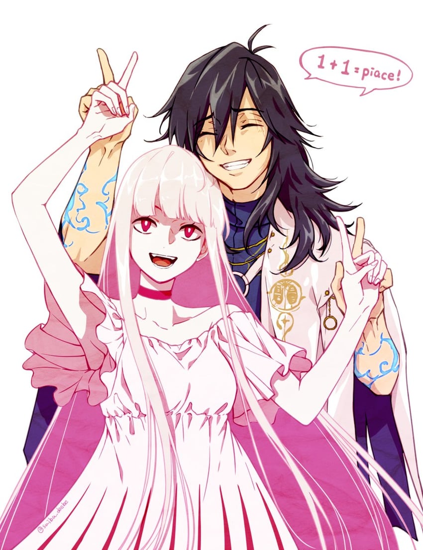 sakamoto ryouma and oryou (fate and 2 more) drawn by saiba_obebe
