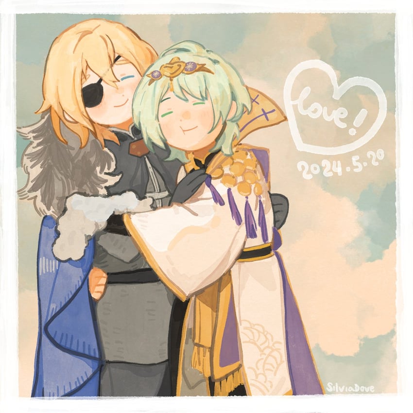 dimitri alexandre blaiddyd and male byleth (fire emblem and 1 more) drawn by silviadove
