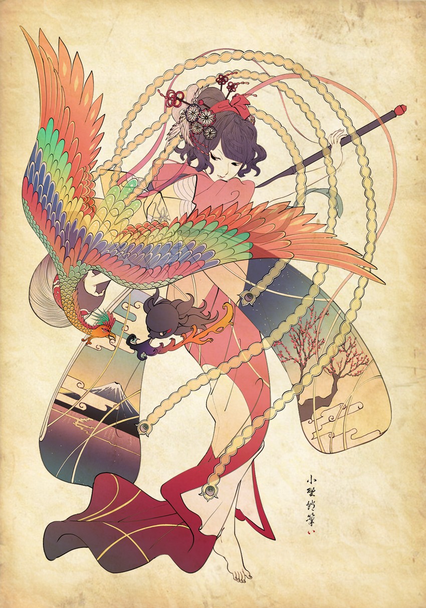 katsushika hokusai and tokitarou (fate and 2 more) drawn by ono_tako