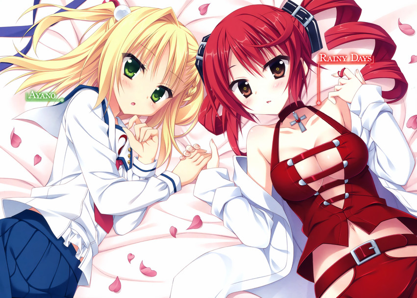 rainy days and ayano (baroque night) drawn by moribe_(rabumanyo)
