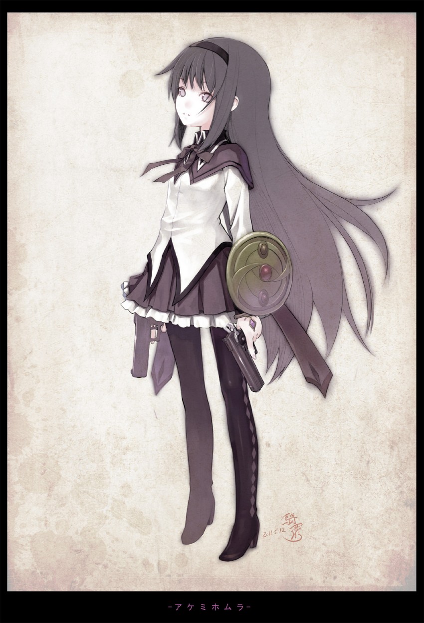 akemi homura (mahou shoujo madoka magica) drawn by kiran_(kiranpln)