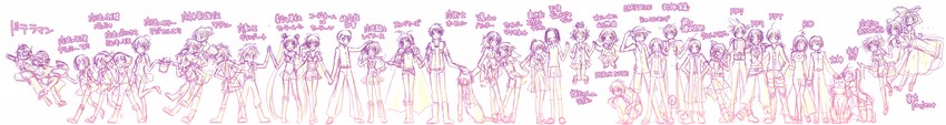 hatsune miku, hakurei reimu, kirisame marisa, kaname madoka, cloud strife, and 32 more (touhou and 32 more) drawn by meiya_neon