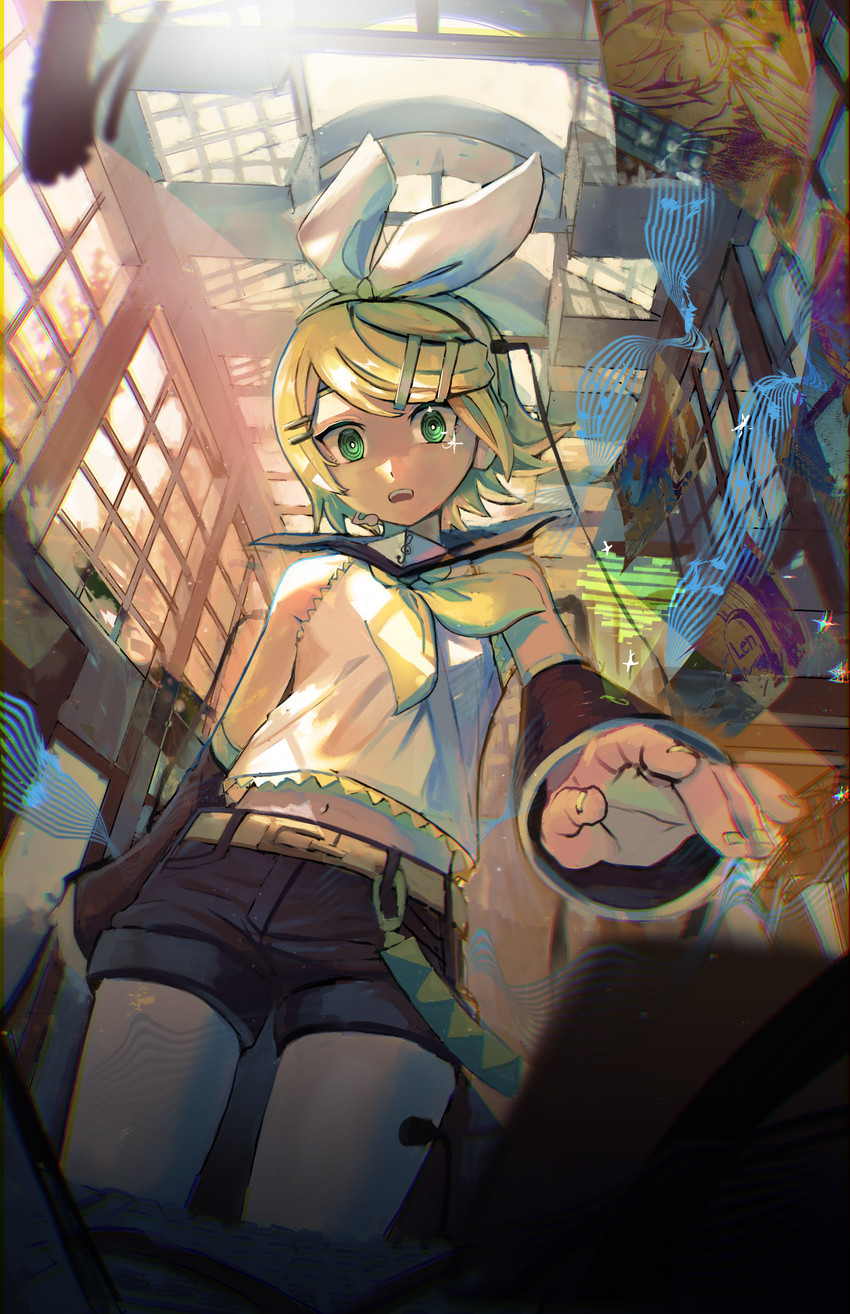 kagamine rin and kagamine len (vocaloid and 1 more) drawn by khazure