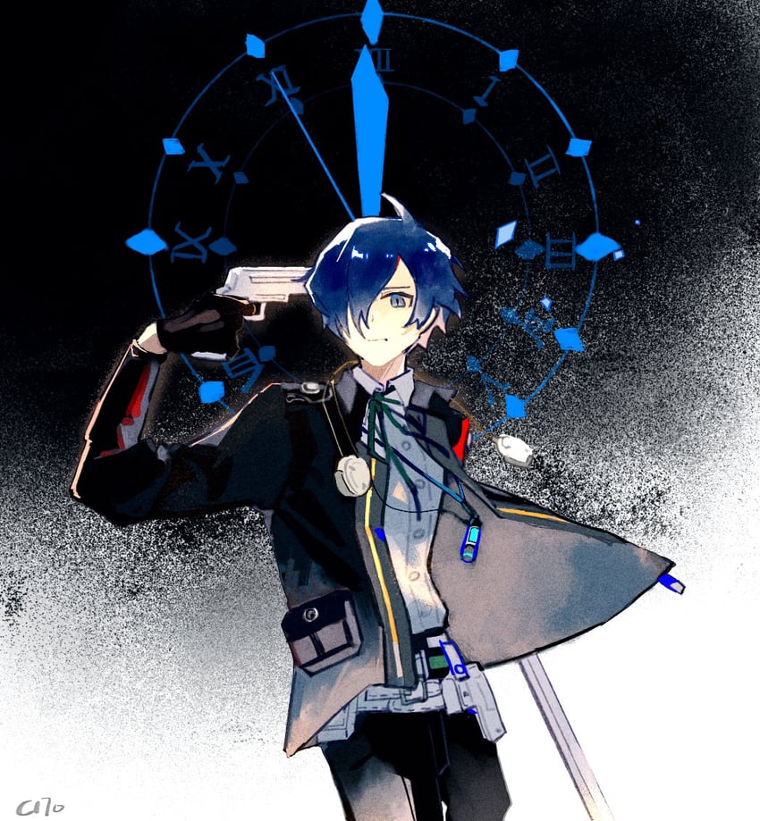 yuuki makoto (persona and 2 more) drawn by cha_c170