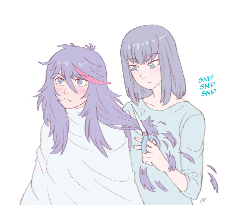 matoi ryuuko and kiryuuin satsuki (kill la kill) drawn by herokick