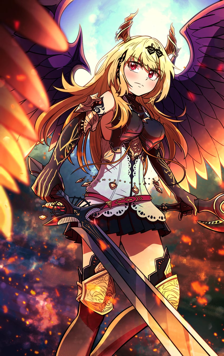 dark angel olivia (granblue fantasy and 2 more) drawn by ddolbang