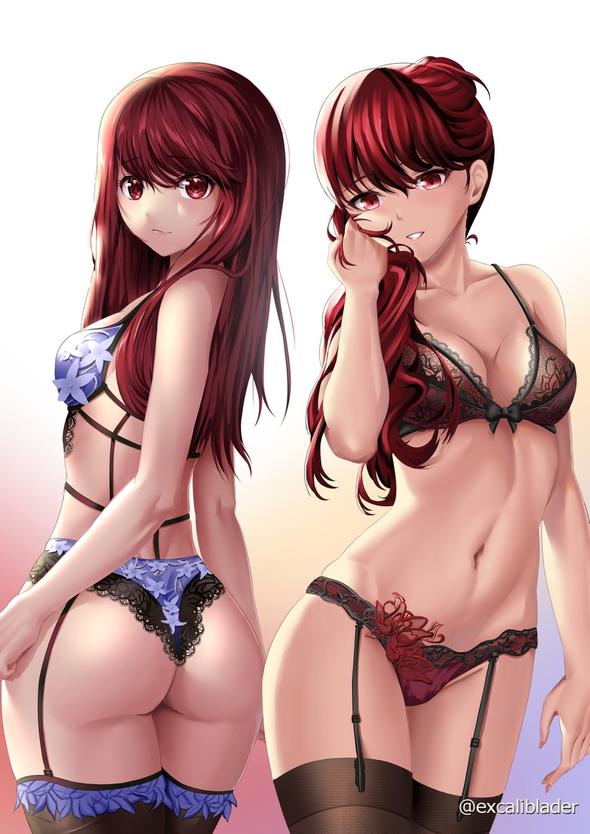 yoshizawa kasumi (persona and 2 more) drawn by excaliblader