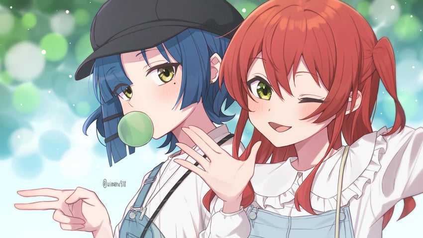 kita ikuyo and yamada ryo (bocchi the rock!) drawn by uimaru918