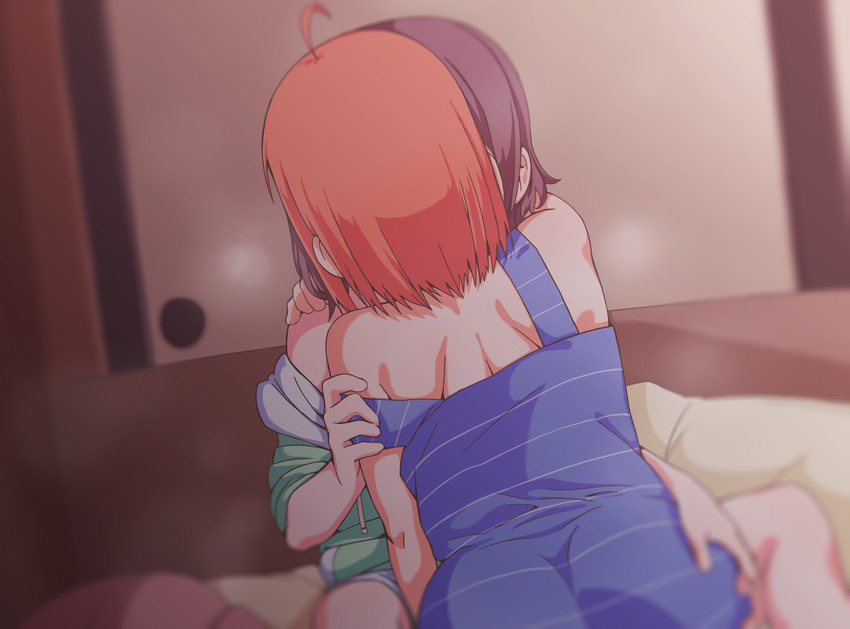watanabe you and takami chika (love live! and 1 more) drawn by gamjolno