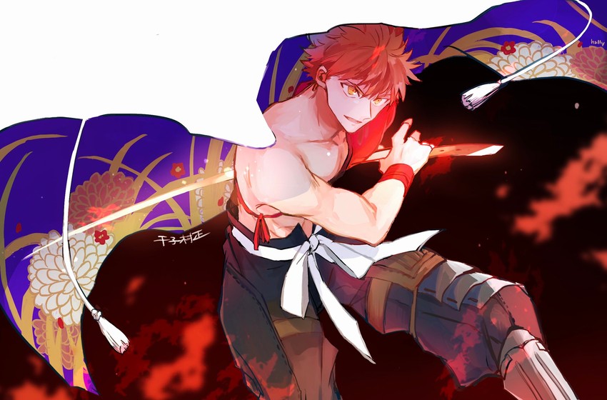 emiya shirou and senji muramasa (fate and 1 more) drawn by hally