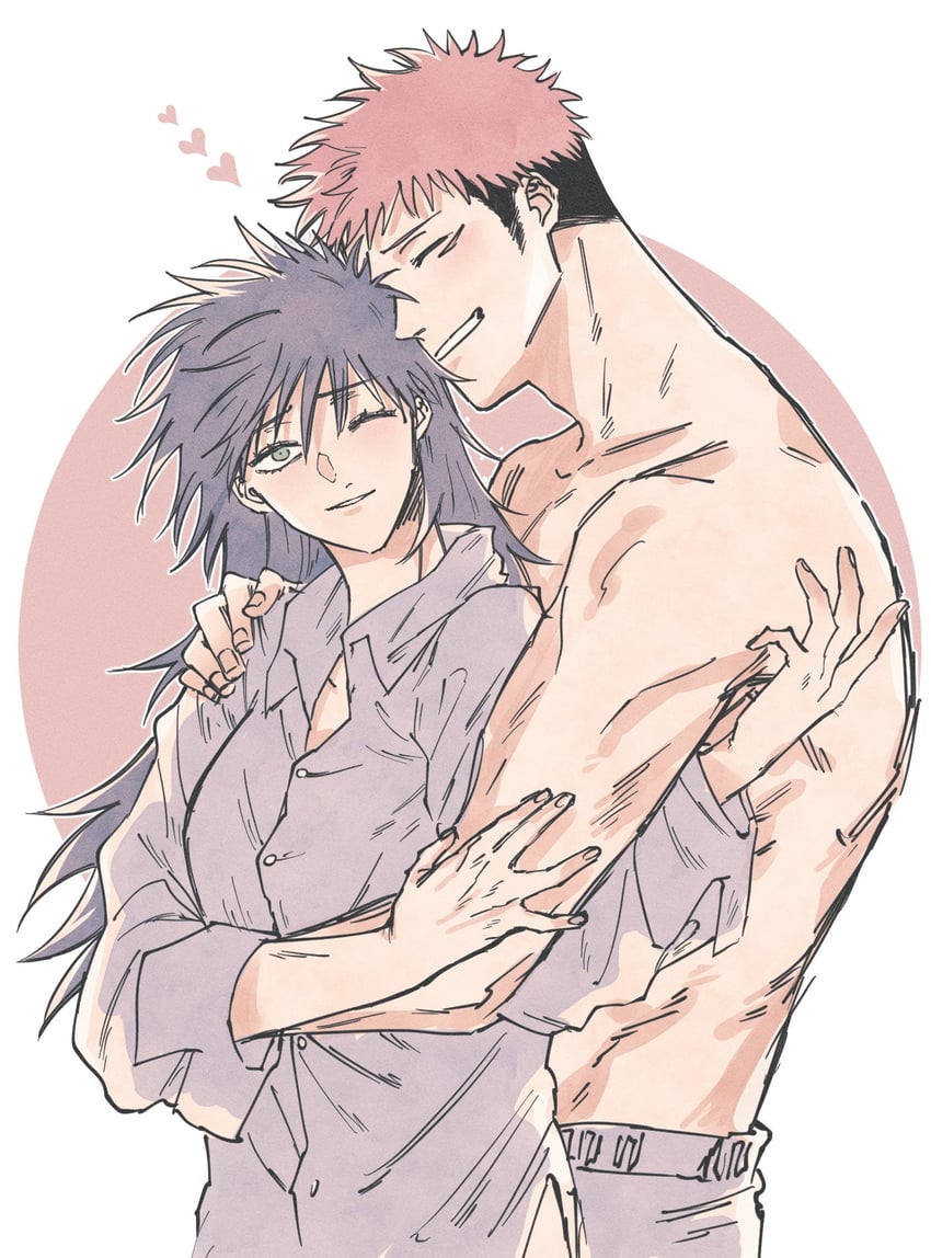 itadori yuuji and fushiguro megumi (jujutsu kaisen) drawn by fushirun_rung