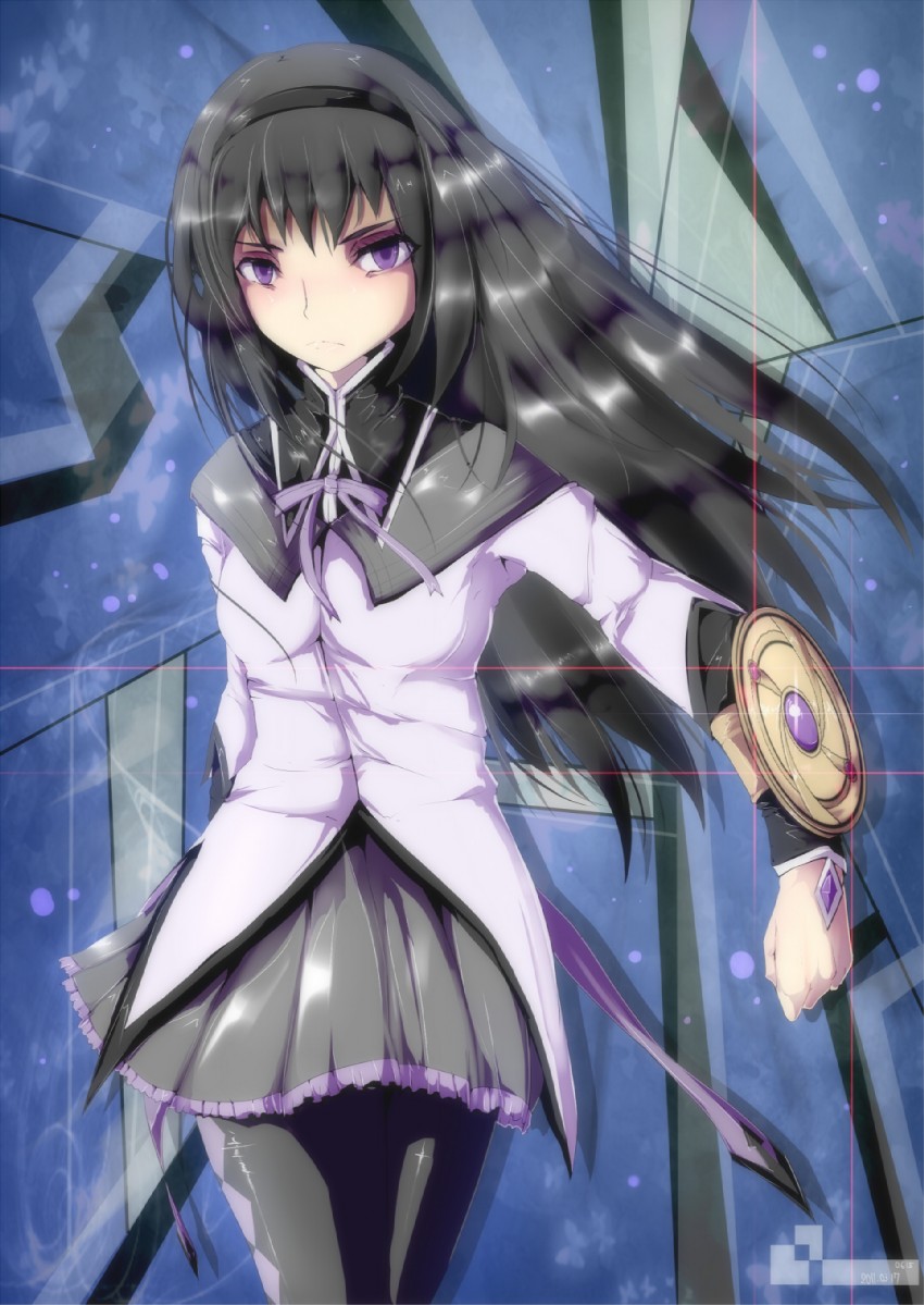 akemi homura (mahou shoujo madoka magica) drawn by nyuu_(manekin-eko)