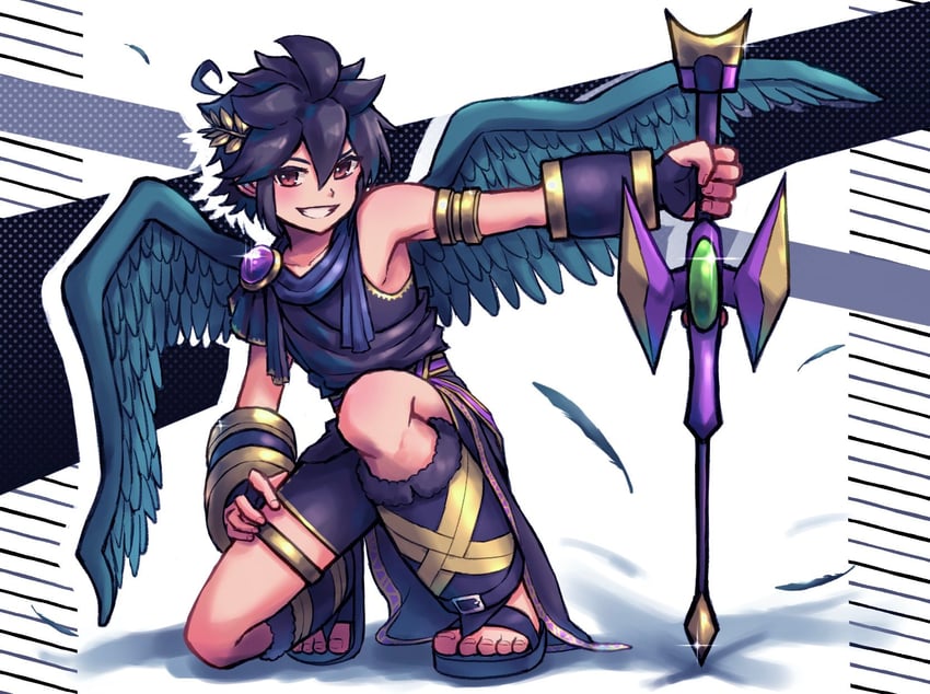 dark pit (kid icarus and 1 more) drawn by waffuum