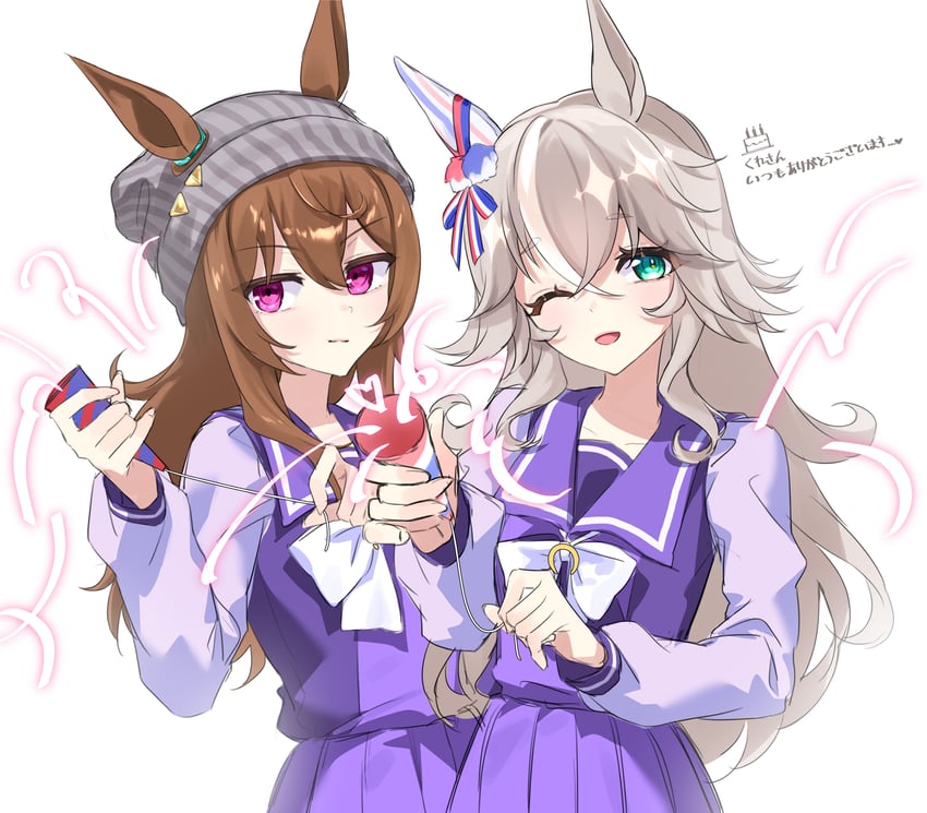 nakayama festa and wonder acute (umamusume) drawn by gul_(parfaitgul)