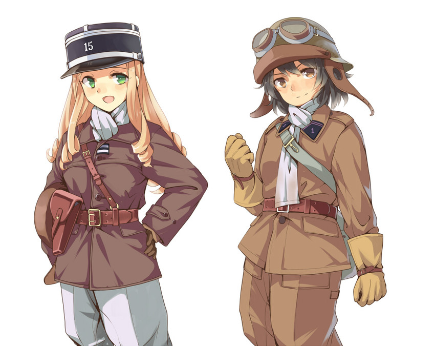 andou and marie (girls und panzer) drawn by longmei_er_de_tuzi