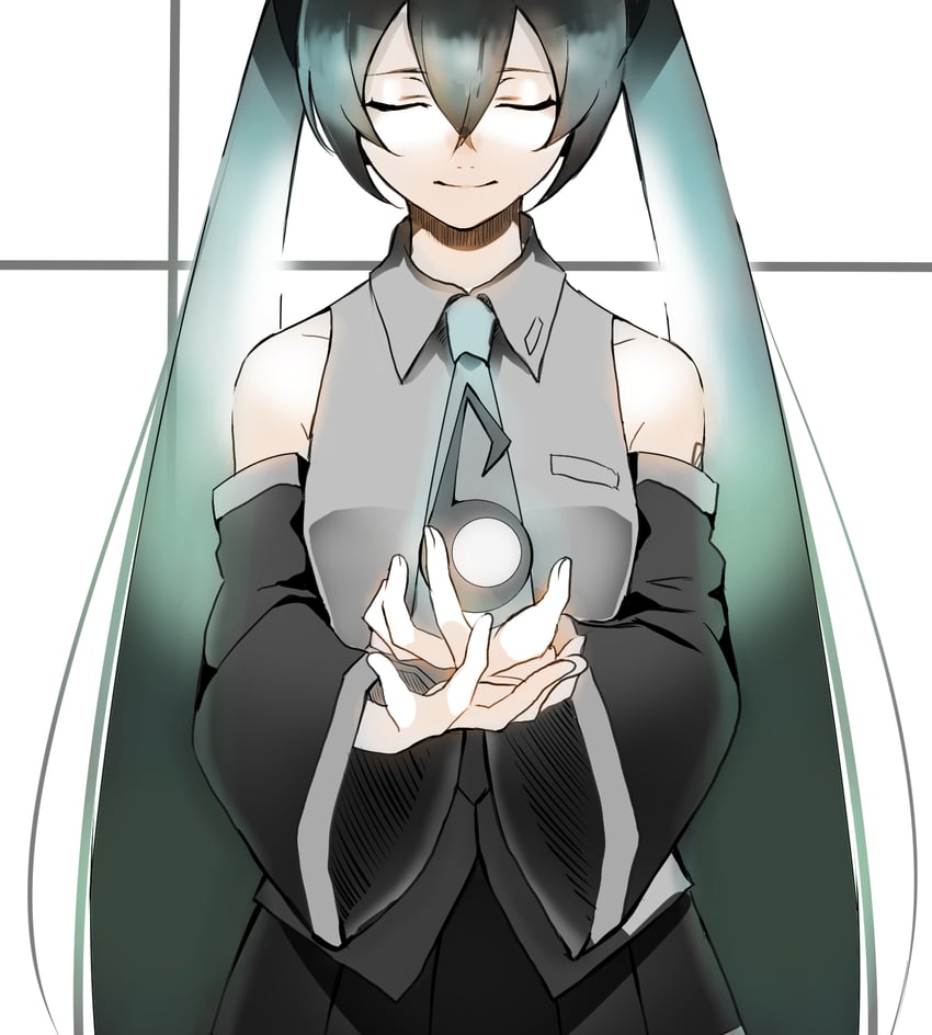 hatsune miku (vocaloid and 1 more) drawn by jimao