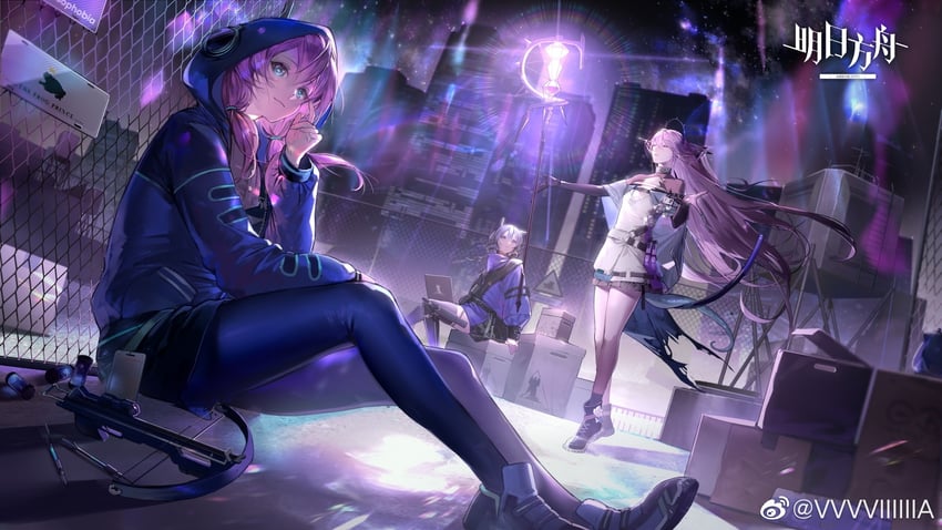 blue poison, glaucus, and indigo (arknights) drawn by eboda-x