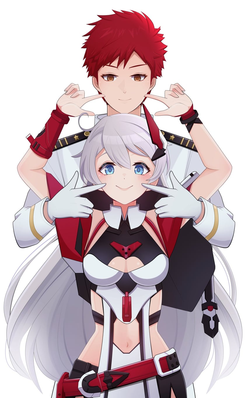 kiana kaslana and captain (honkai and 1 more) drawn by nano_ice