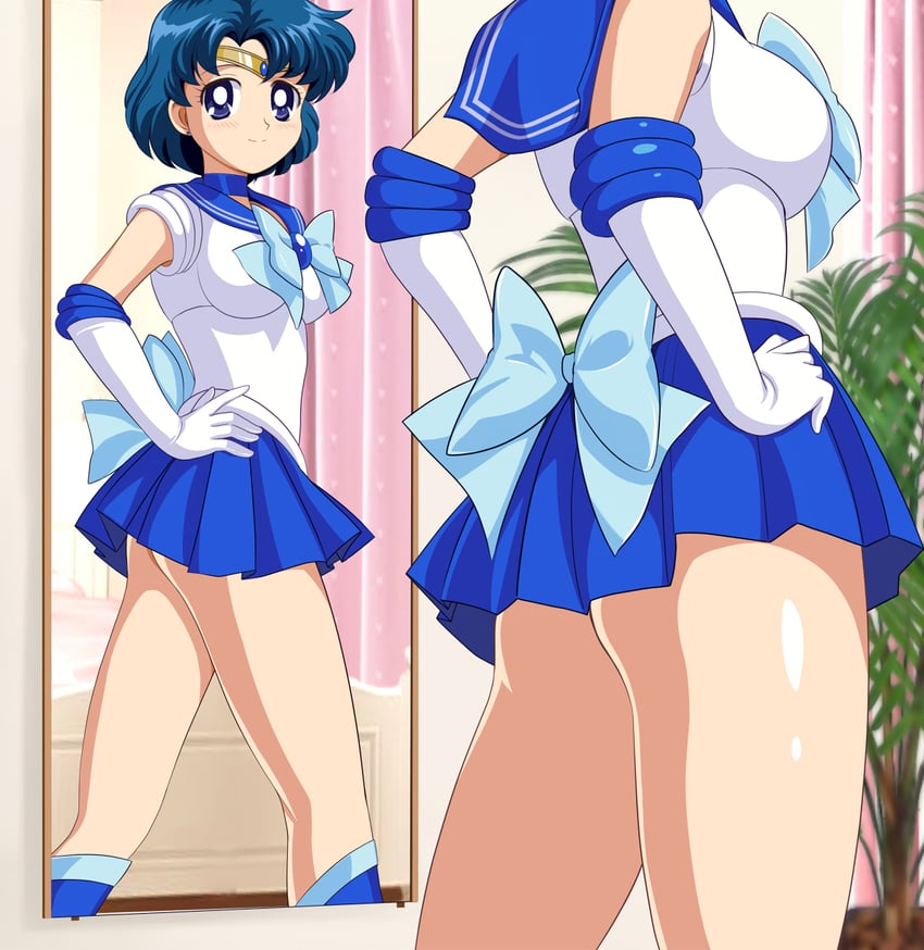 mizuno ami and sailor mercury (bishoujo senshi sailor moon) drawn by pirochi