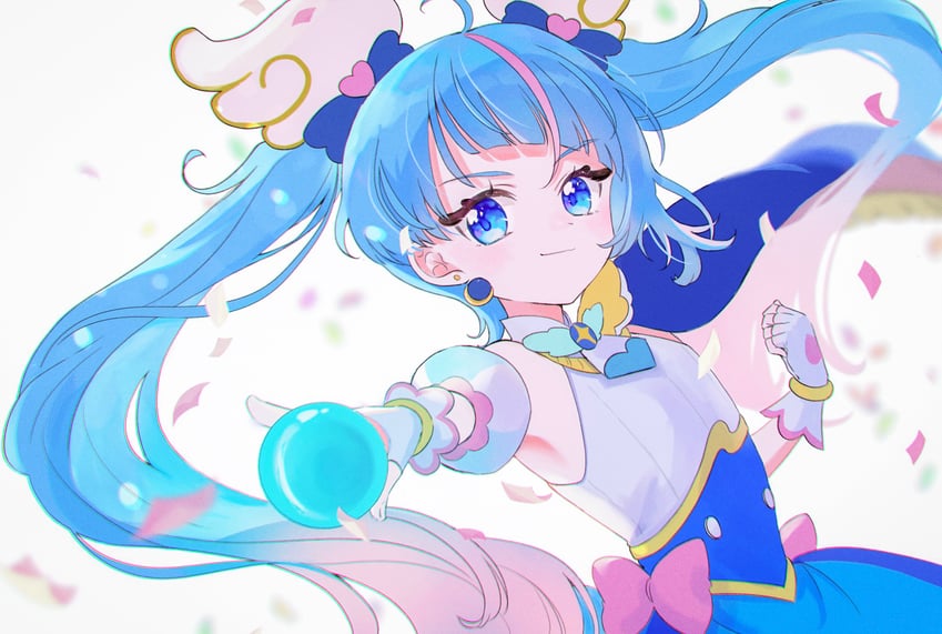 sora harewataru and cure sky (precure and 1 more) drawn by nashiki_(mmmike081829)