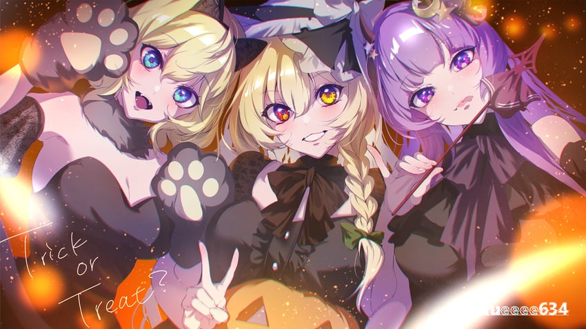kirisame marisa, alice margatroid, and patchouli knowledge (touhou) drawn by soi_soi_(mixueeee634)