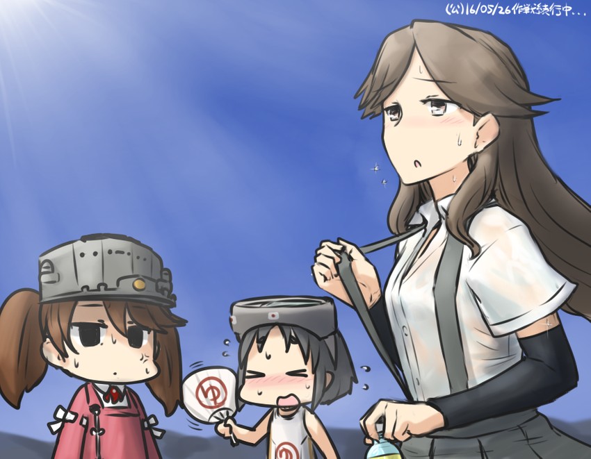 ryuujou, maru-yu, and arashio (kantai collection) drawn by hamu_koutarou