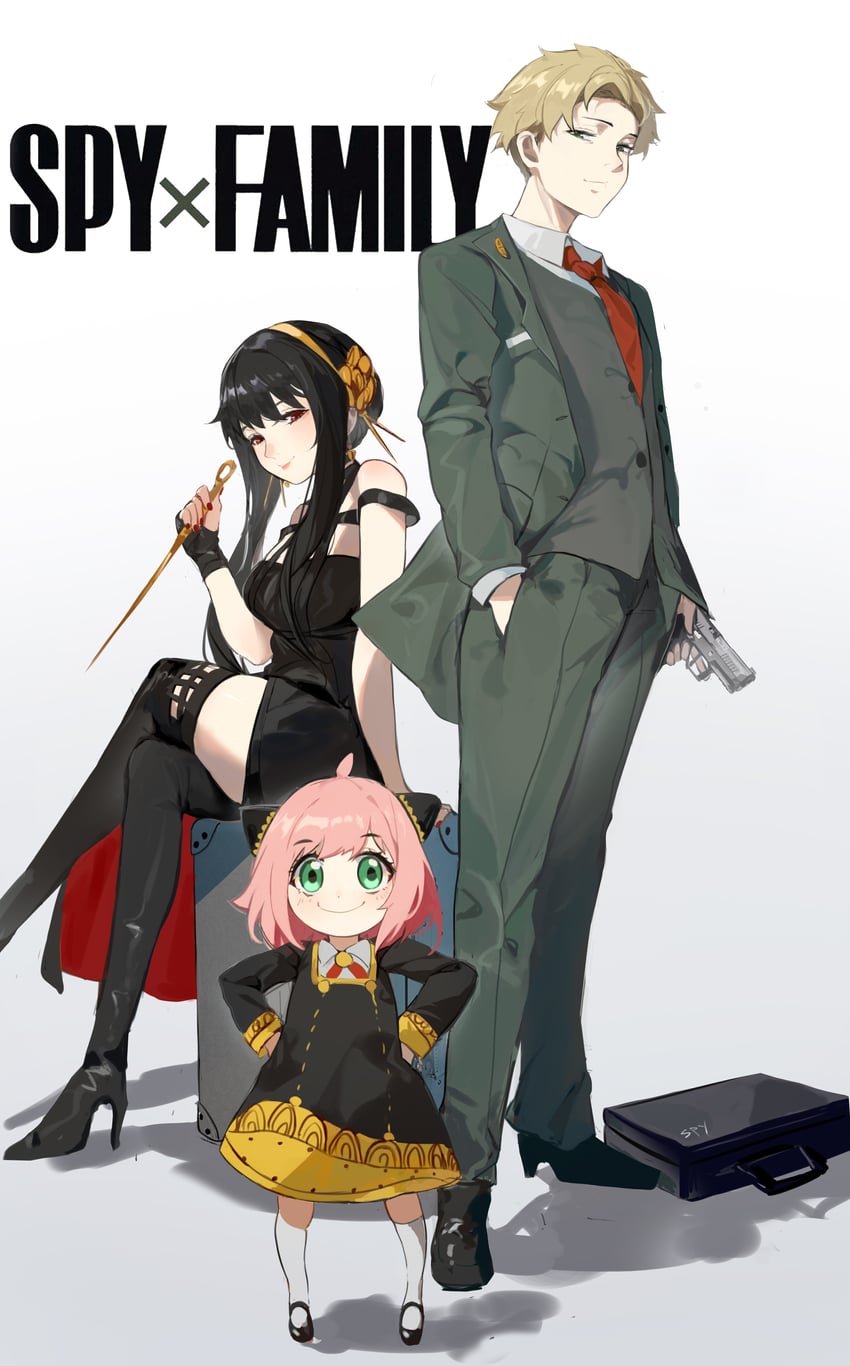yor briar, anya, and twilight (spy x family) drawn by shenqi_de_(9)