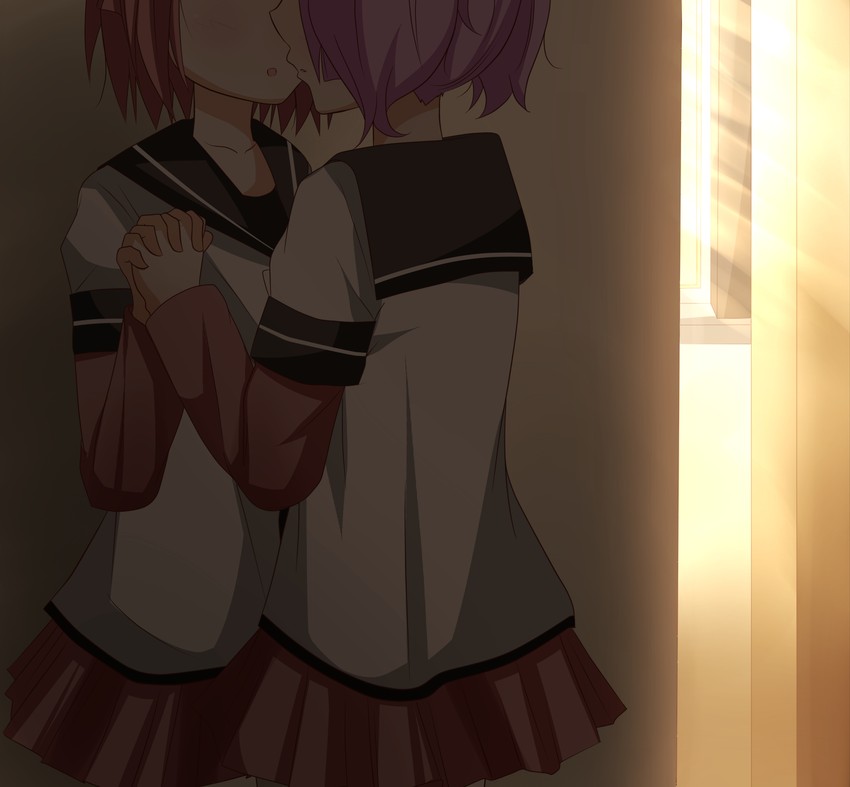 akaza akari and yoshikawa chinatsu (yuruyuri) drawn by warabi_mochi_(ehimedaisuki)