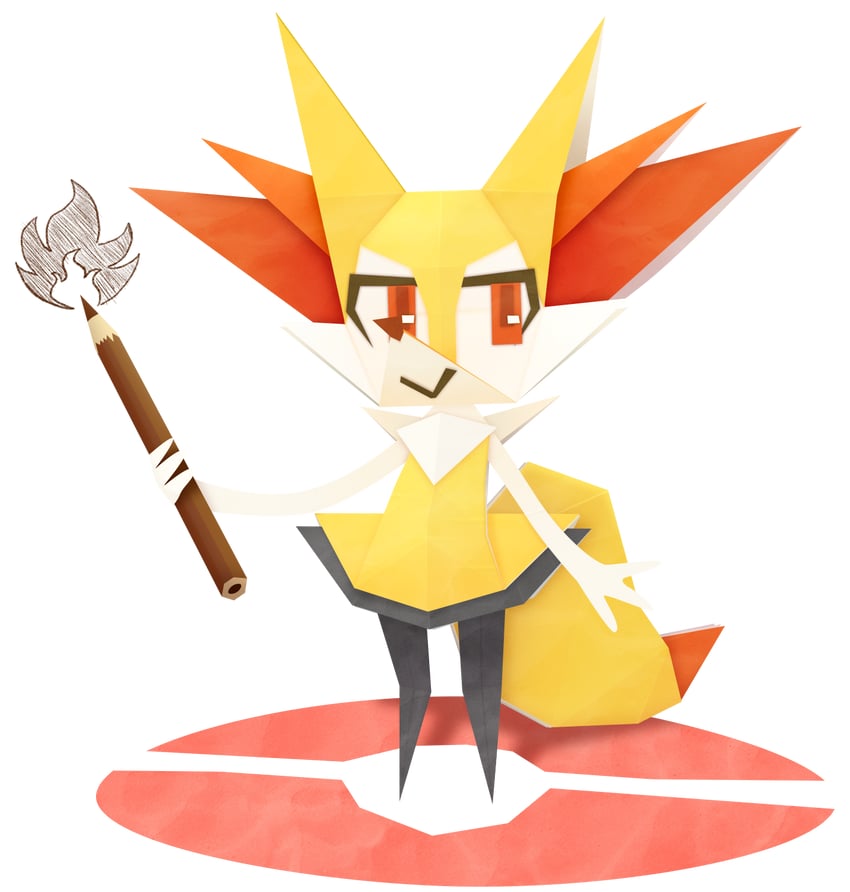 braixen (pokemon) drawn by somefoolfp