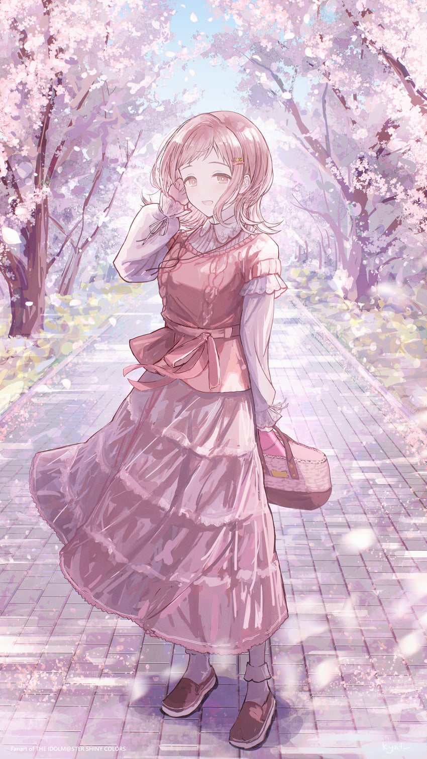 sakuragi mano (idolmaster and 1 more) drawn by kyafu