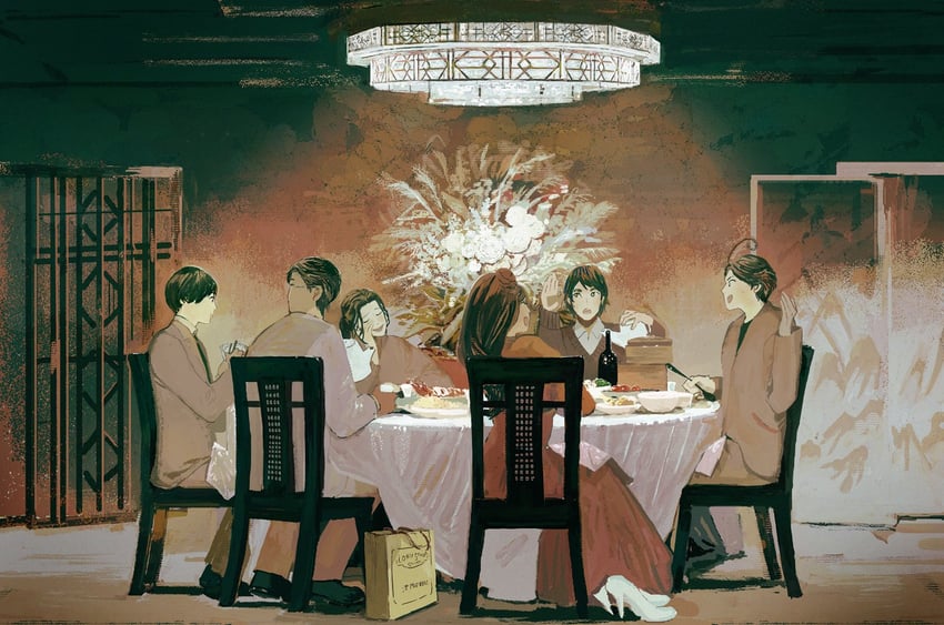 japan, china, taiwan, hong kong, korea, and 1 more (axis powers hetalia) drawn by suda_(isudayo)