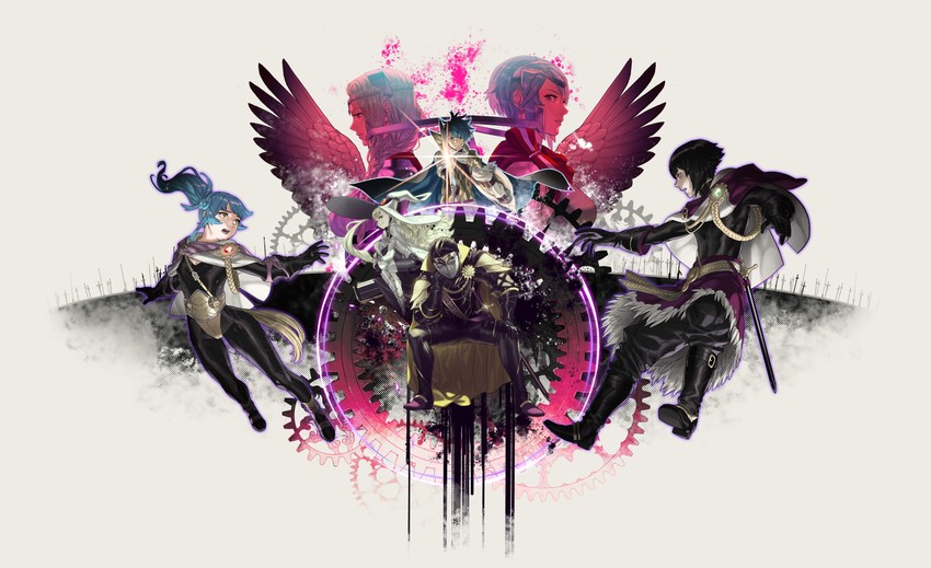 alfonse, reginn, eitri, dagr, nott, and 2 more (fire emblem and 1 more) drawn by kozaki_yuusuke