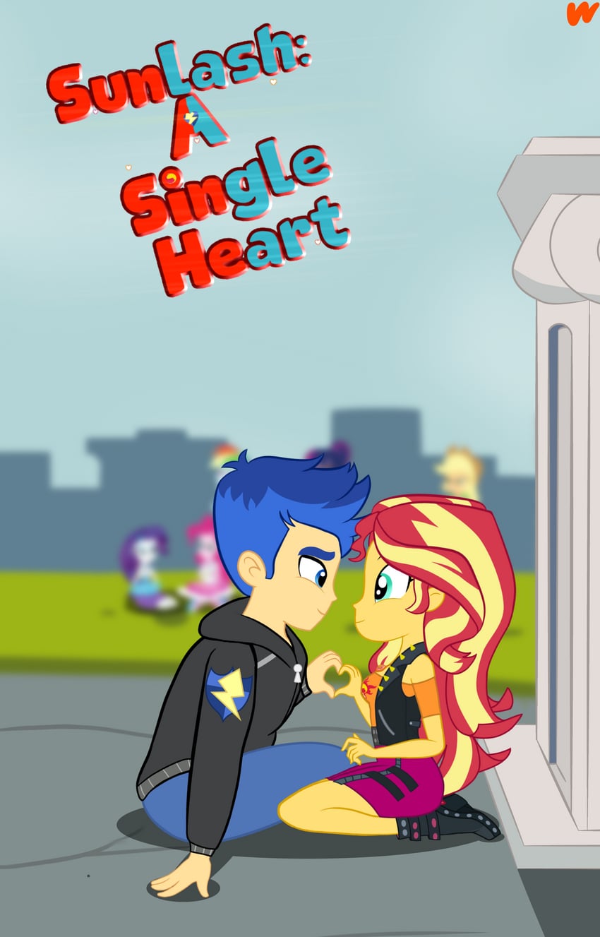 twilight sparkle, rainbow dash, pinkie pie, applejack, sunset shimmer, and 3 more (my little pony and 2 more) drawn by yingerten