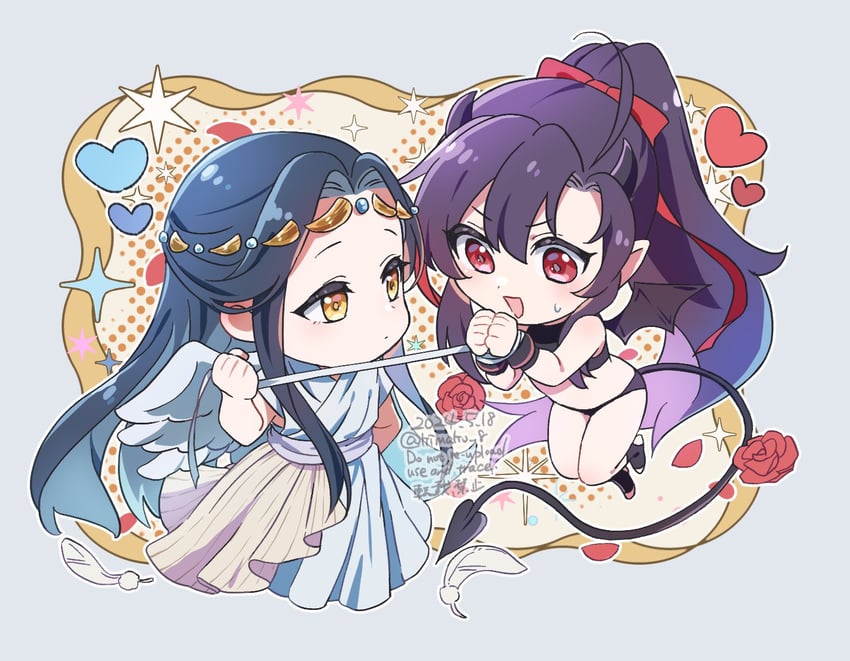 wei wuxian and lan wangji (modao zushi) drawn by kimako_(kimako_8)