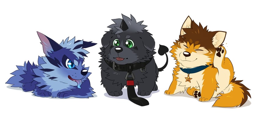 barrel, tindalos, and amduscias (tokyo afterschool summoners and 1 more) drawn by arashi_takemoto