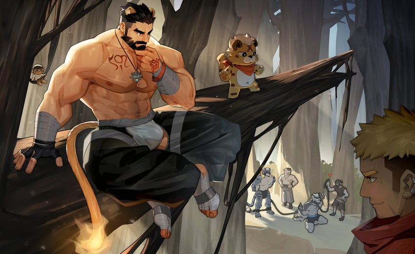 alca, romg, beenic, and tiger (original) drawn by peterhl