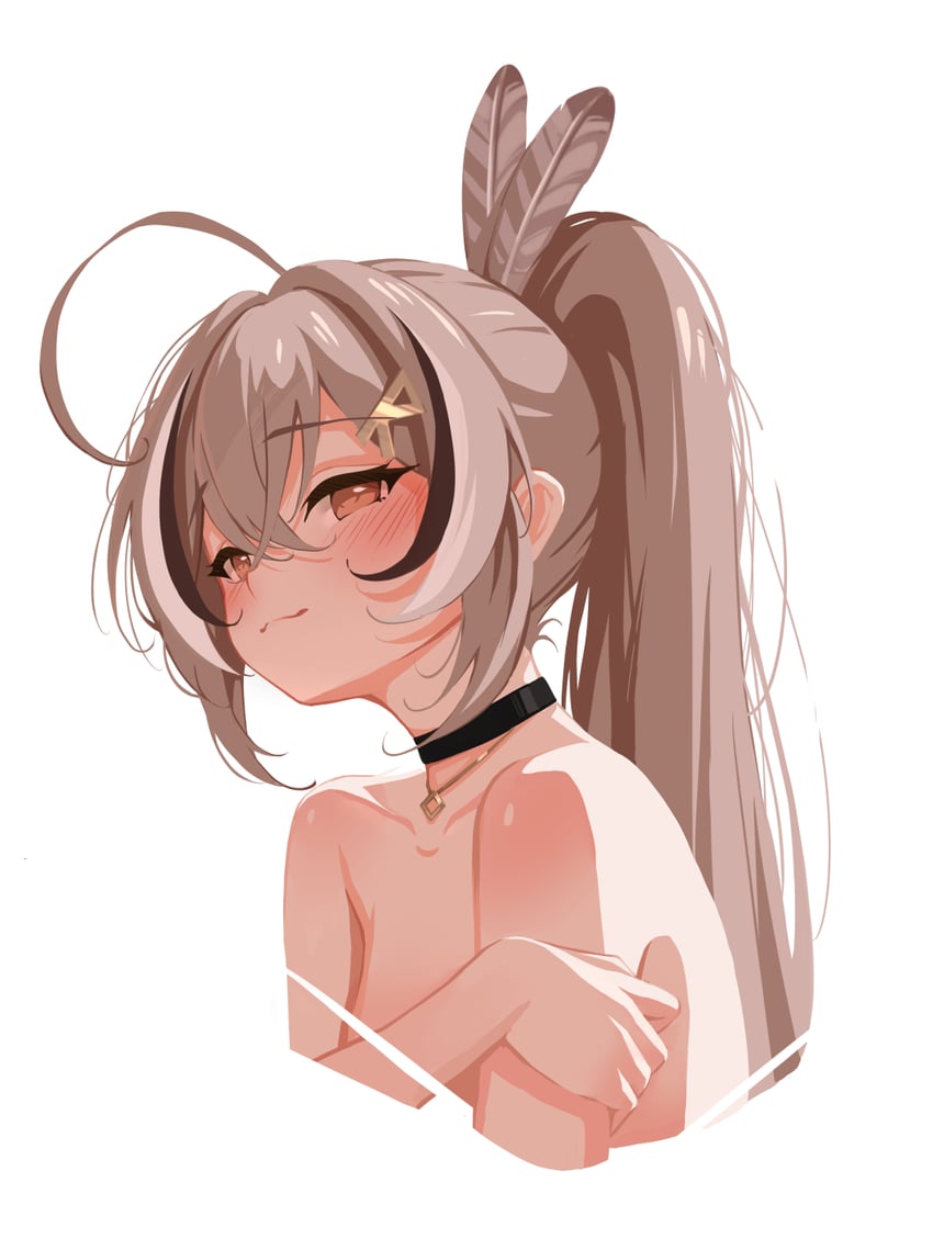 nanashi mumei (hololive and 1 more) drawn by sansha_art