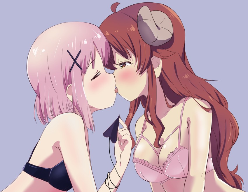 yoshida yuuko and chiyoda momo (machikado mazoku) drawn by mukaibi_aoi