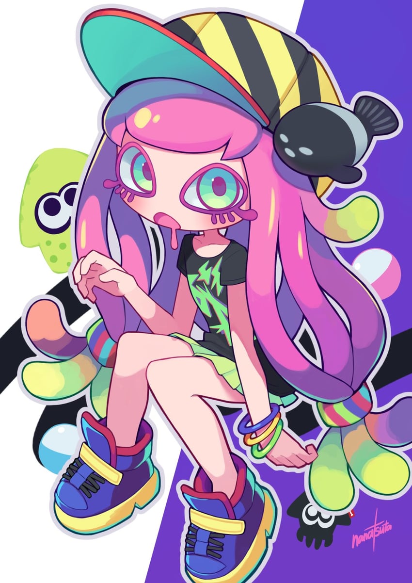 harmony and harmony's clownfish (splatoon and 1 more) drawn by nanatsuta