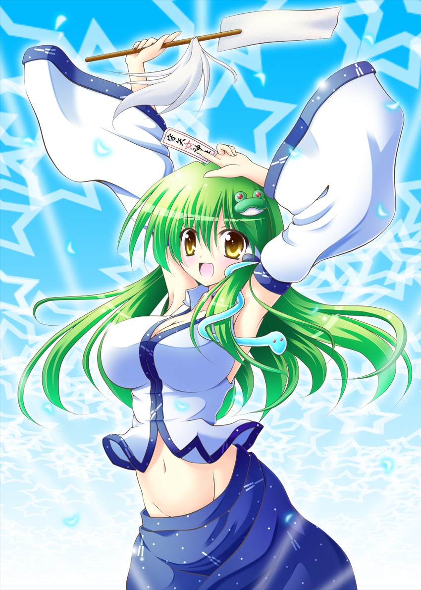 kochiya sanae (touhou) drawn by osashin_(osada)