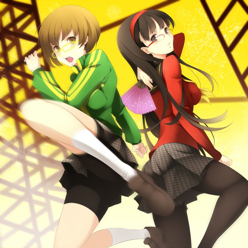 satonaka chie and amagi yukiko (persona and 1 more) drawn by kujou_ichiso