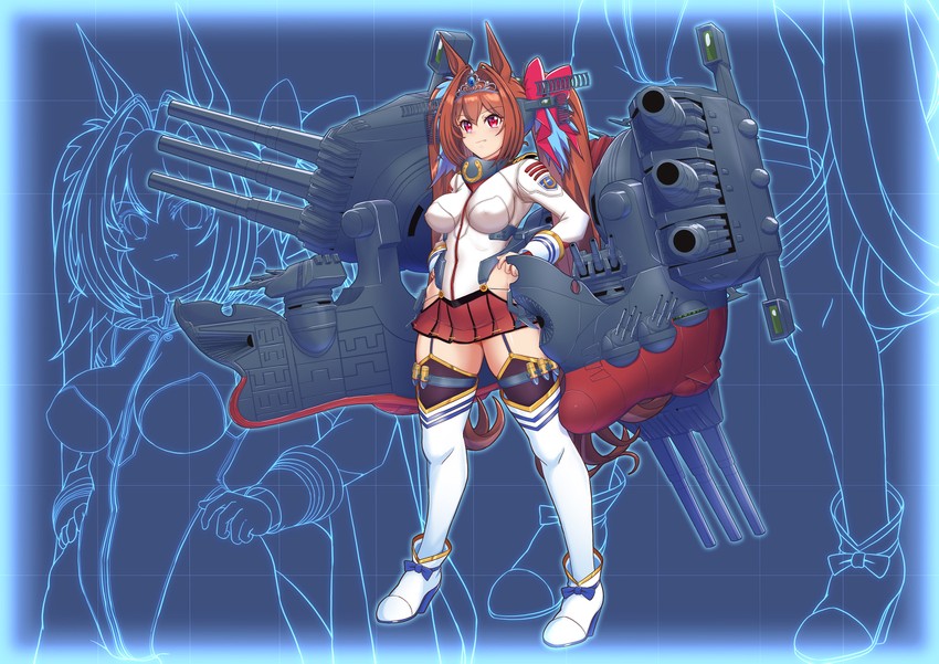 yamato and daiwa scarlet (kantai collection and 3 more) drawn by moke_ro