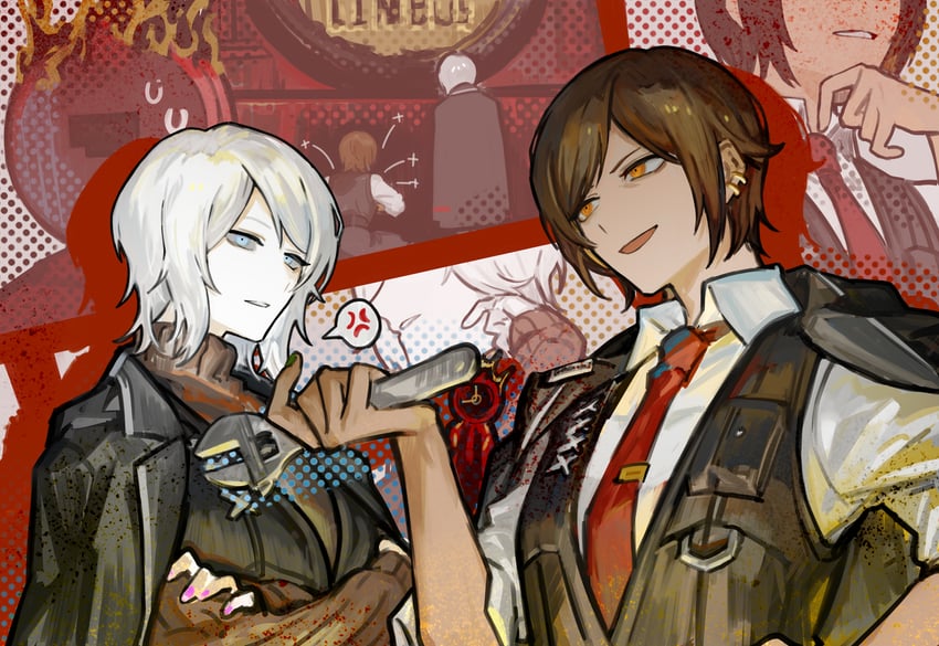 faust, dante, and outis (project moon and 1 more) drawn by nishikujic