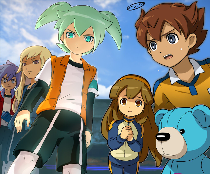 matsukaze tenma, fei rune, nanobana kinako, chetto, and yokka (inazuma eleven and 2 more) drawn by mizuhara_aki
