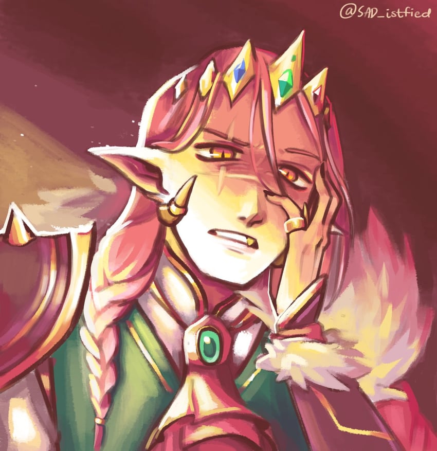 technoblade (minecraft youtube and 1 more) drawn by sad-ist