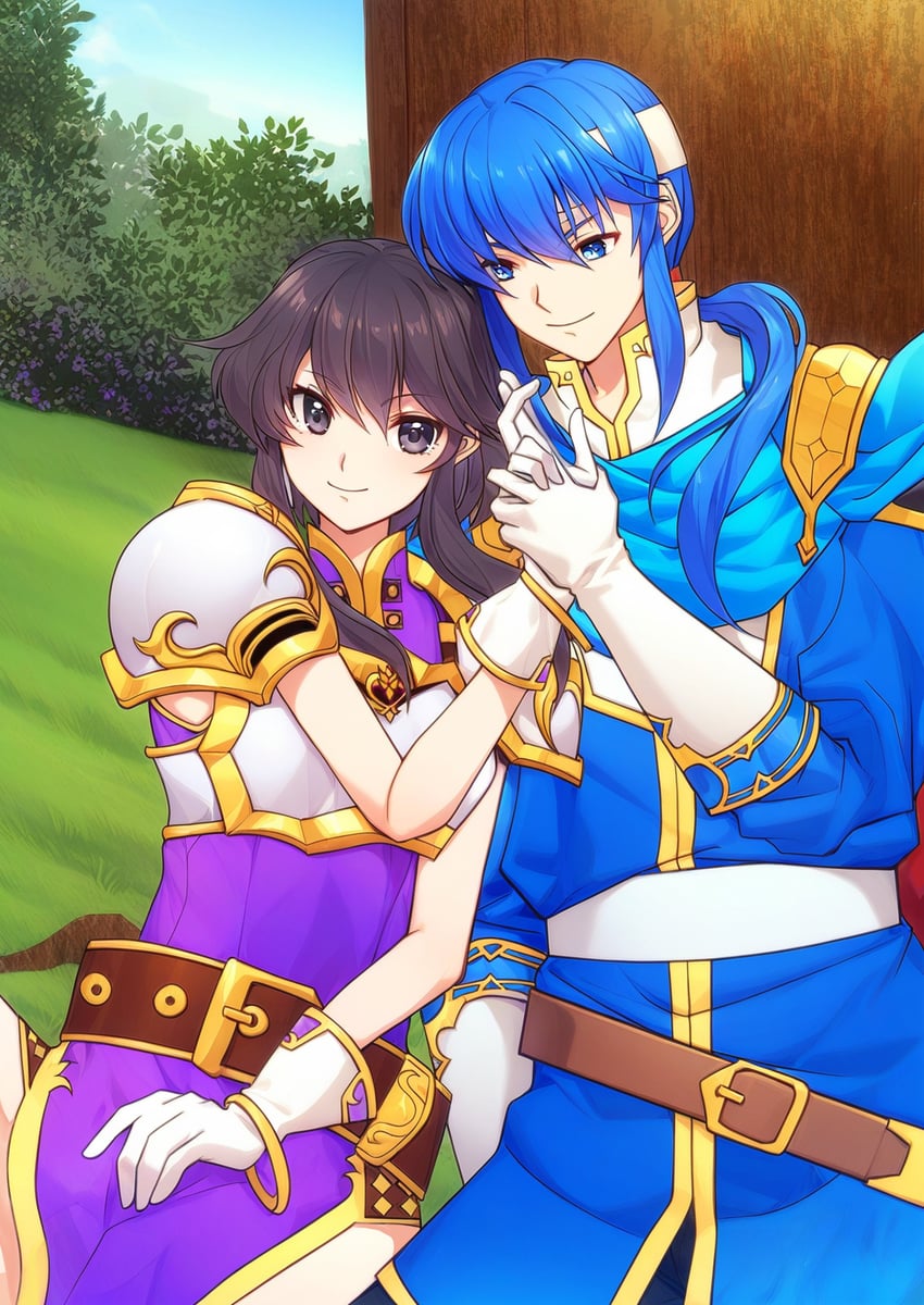 seliph and larcei (fire emblem and 1 more) drawn by sylphy_fe