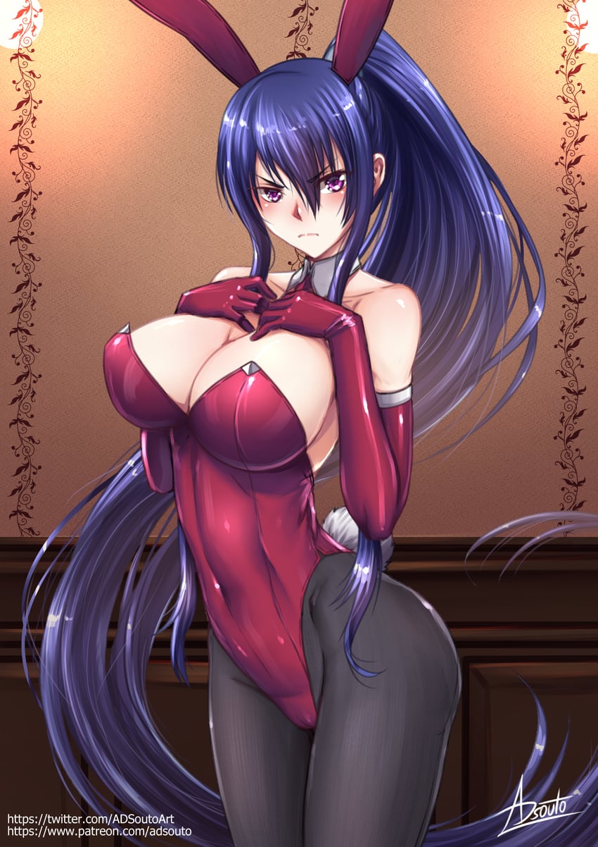 akiyama rinko (taimanin and 1 more) drawn by adsouto