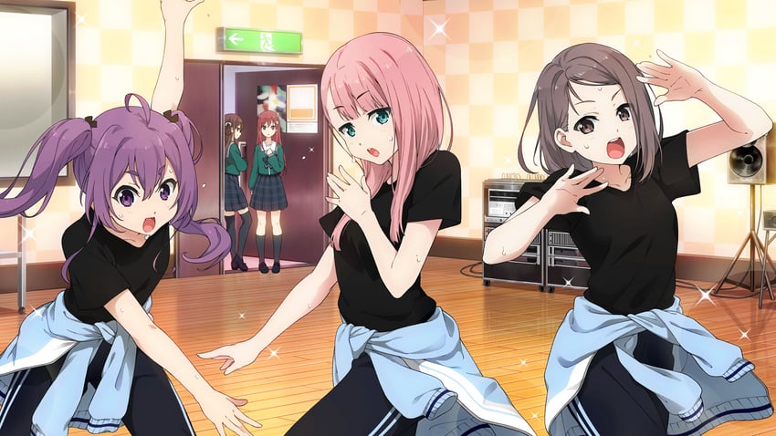 sato reika, tachikawa ayaka, kamiki mikami, hiiragi tsubomi, and tojo yuki (22/7 and 1 more)